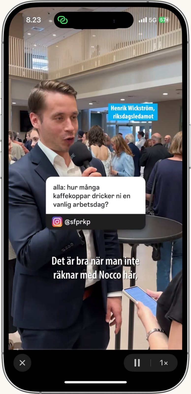 Street interview with MP Henrik Wiktorén